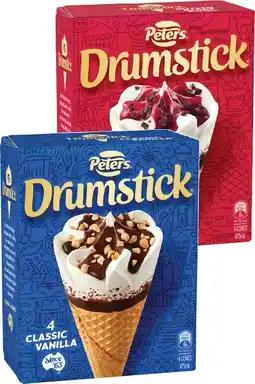 IGA Peters Drumstick 4 Pack or Minis 6 Pack Selected Varieties offer
