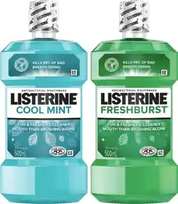 IGA Listerine Mouthwash Fresher & Cleaner Selected Varieties offer