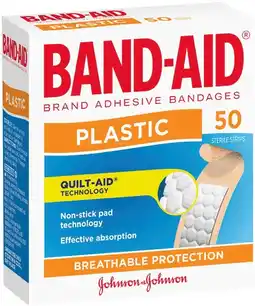 IGA Band‑Aid Plastic Strips 50 Pack or Clear Strips 40 Pack* Selected Varieties offer