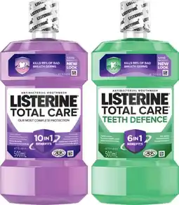IGA Listerine Total Care Mouthwash Selected Varieties offer