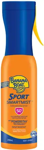 IGA Banana Boat SmartMist SPF50+ Sunscreen Spray** Selected Varieties offer