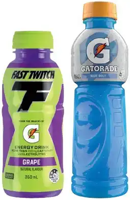 IGA Gatorade 600mL or Fast Twitch 350mL Selected Varieties offer