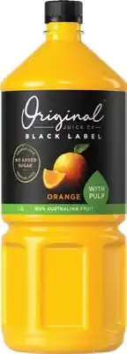 IGA Original Juice Co Black Label Orange Juice Selected Varieties offer