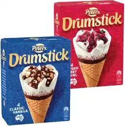 IGA Peters Drumstick 4 Pack or Minis 6 Pack Selected Varieties offer