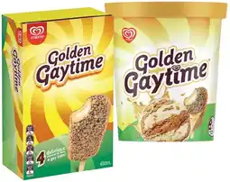 IGA Streets Golden Gaytime Ice Cream 4 Pack or Tub 1 Litre Selected Varieties offer