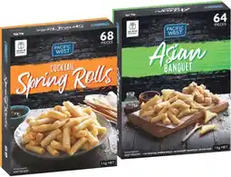 IGA Pacific West Cocktail Spring Rolls, Asian Banquet 1kg or Japanese Gyoza 700g offer