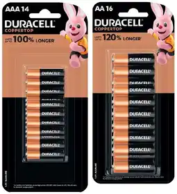 IGA Duracell Coppertop Batteries AA 16 Pack or AAA 14 Pack offer