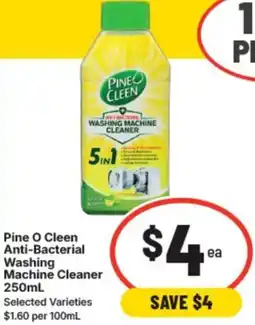 IGA Pine o cleen anti‑bacterial washing machine cleaner offer