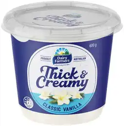 IGA Dairy Farmers Thick & Creamy Yoghurt Selected Varieties offer