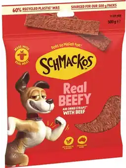 IGA Schmackos Strapz Dog Treats 450‑500g Selected Varieties offer
