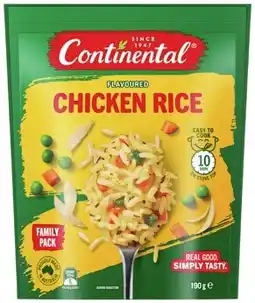 IGA Continental Flavoured Rice 180-190g or Pasta & Sauce 80-145g Selected Varieties offer