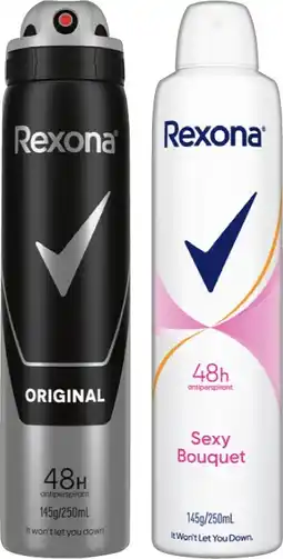 IGA Rexona Antiperspirant Spray Selected Varieties offer