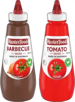 IGA Masterfoods barbecue or tomato squeezy sauce offer