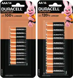 IGA Duracell coppertop aa batteries 16 pack or aaa 14 pack offer