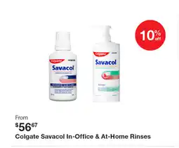 Henry Schein Colgate savacol in-office & at-home rinses offer