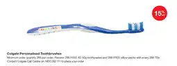Henry Schein Colgate personalised toothbrushes offer
