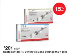 Henry Schein Septodont rtr+ synthetic bone syringe offer