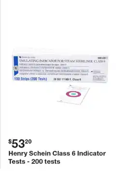 Henry Schein Henry schein class 6 indicator tests offer