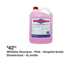 Henry Schein Whiteley viraclean - pink - hospital grade disinfectant offer