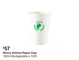 Henry Schein Henry schein paper cup biodegradble offer