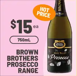 IGA Brown brothers prosecco range offer