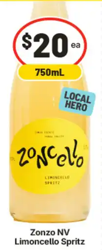 IGA Zonzo nv limoncello spritz offer