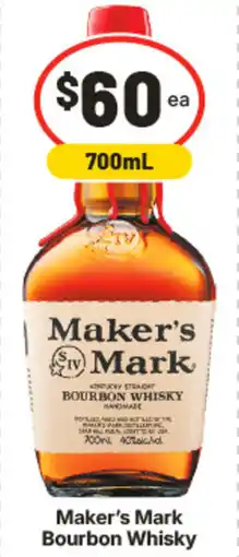 IGA Maker's mark bourbon whisky offer