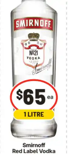 IGA Smirnoff red label vodka offer