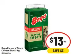 IGA Bega farmers' tasty cheese block offer