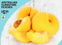 IGA Australian clingstone peaches offer