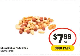 IGA Mixed salted nuts offer