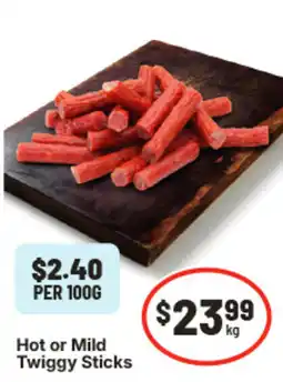 IGA Hot or mild twiggy sticks offer