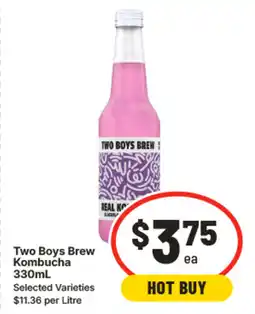 IGA Two Boys Brew Kombucha offer