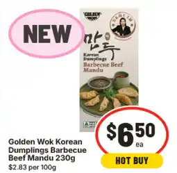IGA Golden wok korean dumplings barbecue beef mandu offer