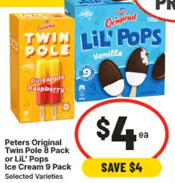 IGA Peters original twin pole or lil' pops offer
