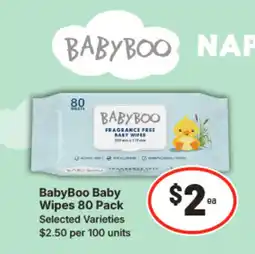 IGA Babyboo baby wipes offer