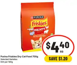 IGA Purina friskies dry cat food offer