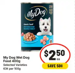 IGA My dog wet dog food offer