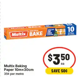 IGA Multix baking paper offer