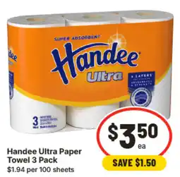 IGA Handee ultra paper towel offer