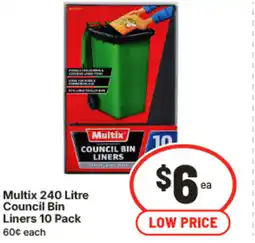 IGA Multix council bin liners offer