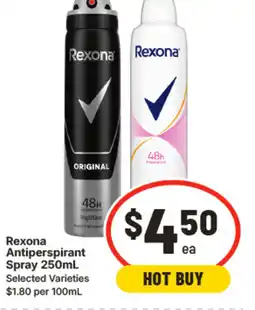IGA Rexona antiperspirant spray offer