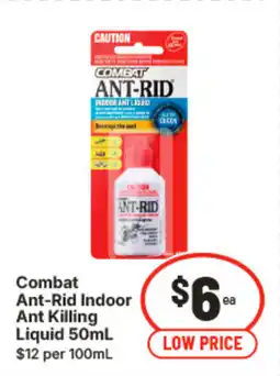 IGA Combat ant-rid indoor ant killing liquid offer