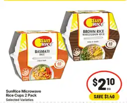 IGA Sunrice microwave rice cups offer