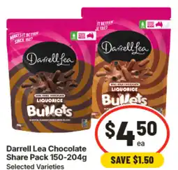 IGA Darrell lea chocolate share pack 150-204g offer