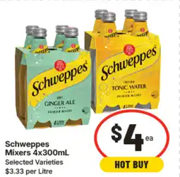 IGA Schweppes mixers offer