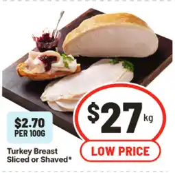 IGA Turkey breast sliced or shaved offer