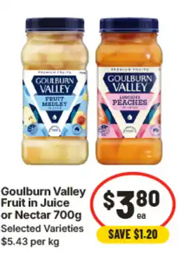 IGA Goulburn valley fruit in juice or nectar offer