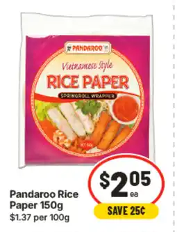 IGA Pandaroo rice paper offer