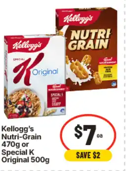 IGA Kellogg's nutri-grain or special k original offer